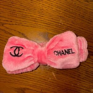 Coral Pink Plush Bow Headband
